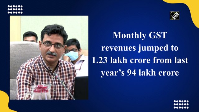 Monthly GST revenues jumped to Rs 1.23 lakh crore from last year’s Rs 94 lakh cr