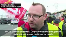 Loi travail: manifestation au marché international de Rungis