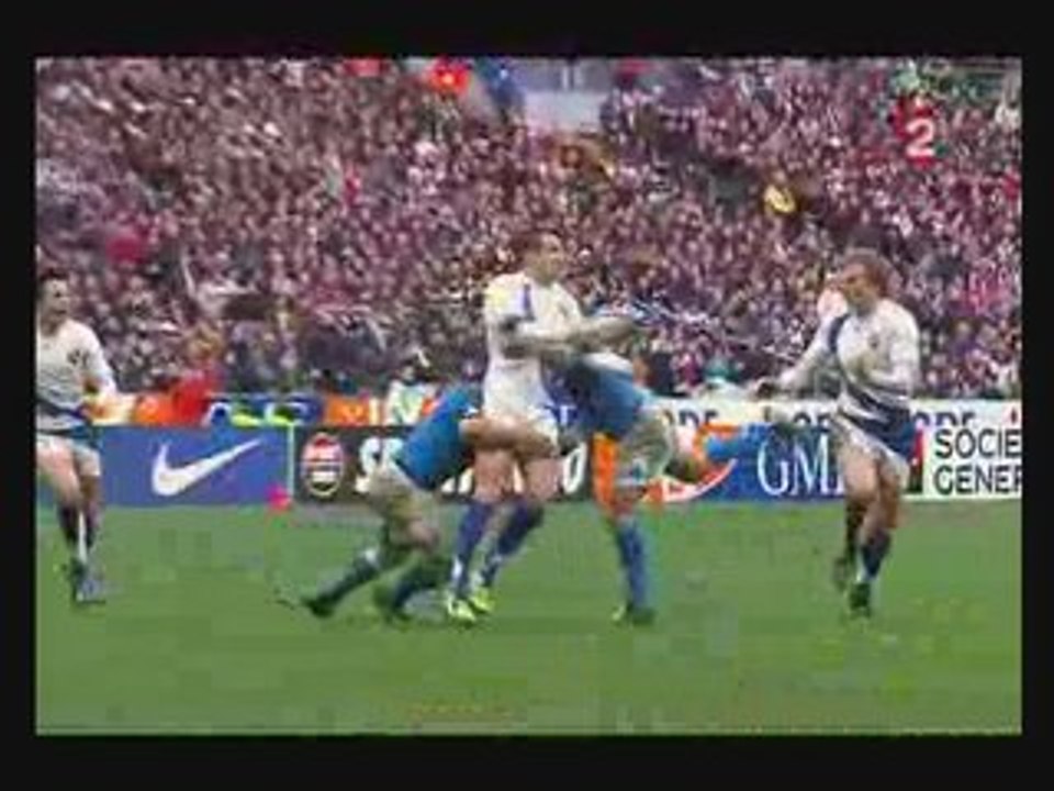 Tournoi des VI Nations - Essai Rougerie France Italie