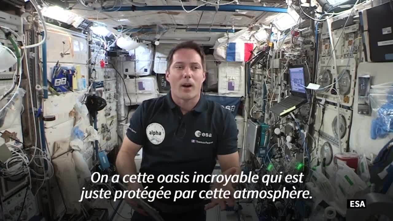 "Colonnes de fumée", "murs de nuage": Thomas Pesquet, témoin spatial des catastrophes