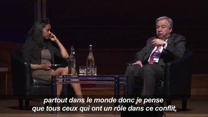Il n'y aura pas de gagnant à la guerre en Syrie dit Guterres
