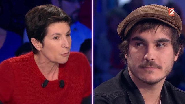 VOICI - Le chanteur Gauvain Sers sévèrement attaqué par Christine Angot dans On n’est pas couché
