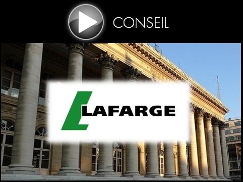 Lafarge : le titre fait l'objet de prises de bénéfices