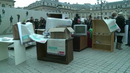 A Paris, un sit-in contre les expulsions locatives