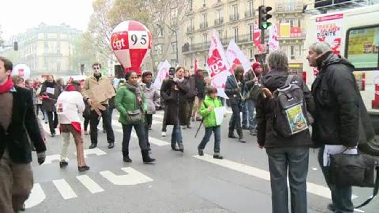 Manifestation anti-austérité: plusieurs milliers de salariés français dans la rue