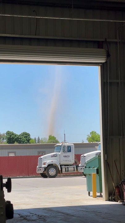 Large Dust Devil Spotted Outside Shop