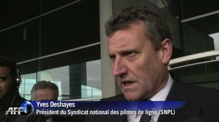 Grève dans le transport aérien: manifestation à Roissy