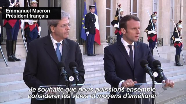 Emmanuel Macron a reçu Paolo Gentiloni à l'Elysée