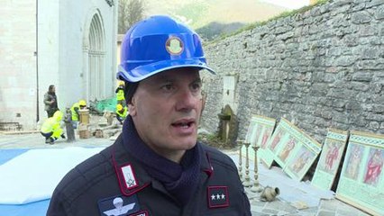 Des Casques bleus italiens au secours des trésors de Visso
