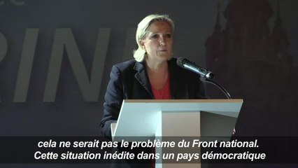 Assemblée: un problème démocratique si pas de groupe FN (Le Pen)