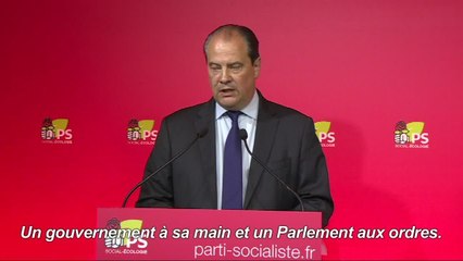 Cambadélis: "La déroute du PS est sans appel"