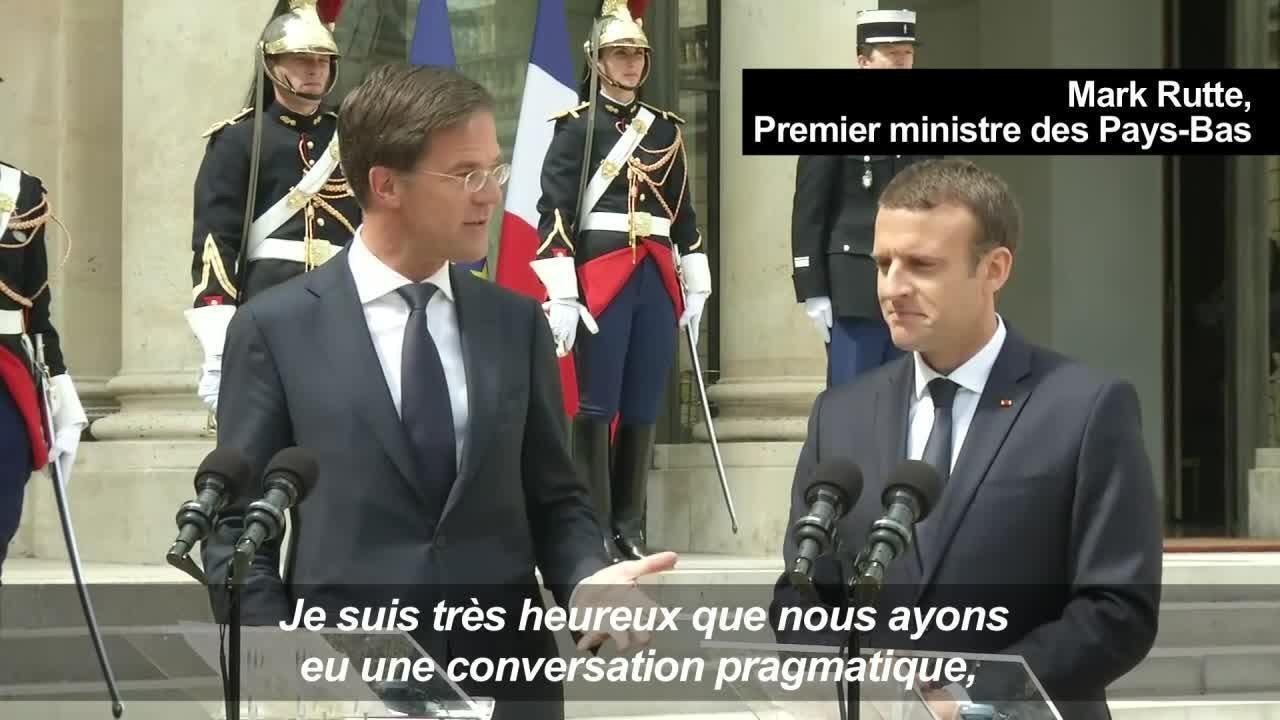 Macron reçoit le Premier ministre des Pays-Bas Mark Rutte