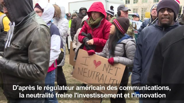 USA: manifestation contre la fin de la neutralité du net