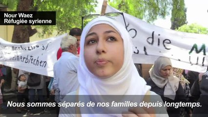 Grèce: manifestation de réfugiés syriens
