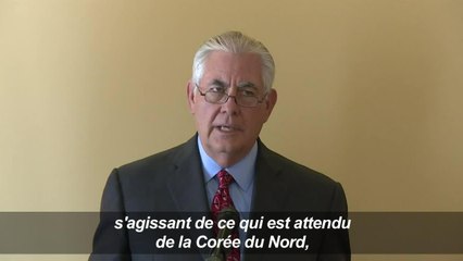 Corée du Nord: Tillerson demande l'arrêt des tirs de missiles