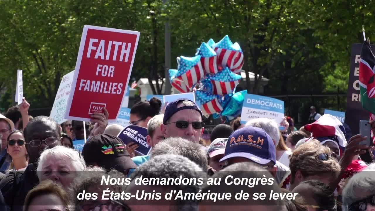 Sans-papiers et activistes manifestent devant la Maison Blanche