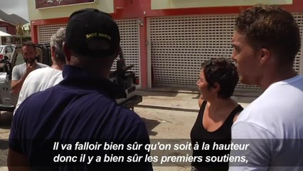 Annick Girardin observe les dégâts d'Irma à Saint Martin