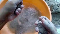 Soft Grainy Sand Cement Chunks Water Crumbles Cr: Powderly Satisfying ASMR