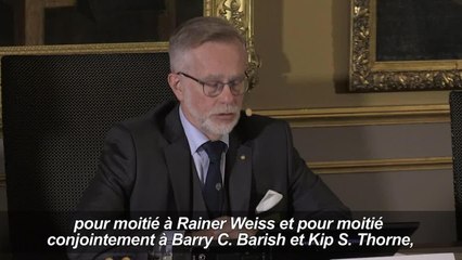 Le Nobel de physique 2017 à trois Américains