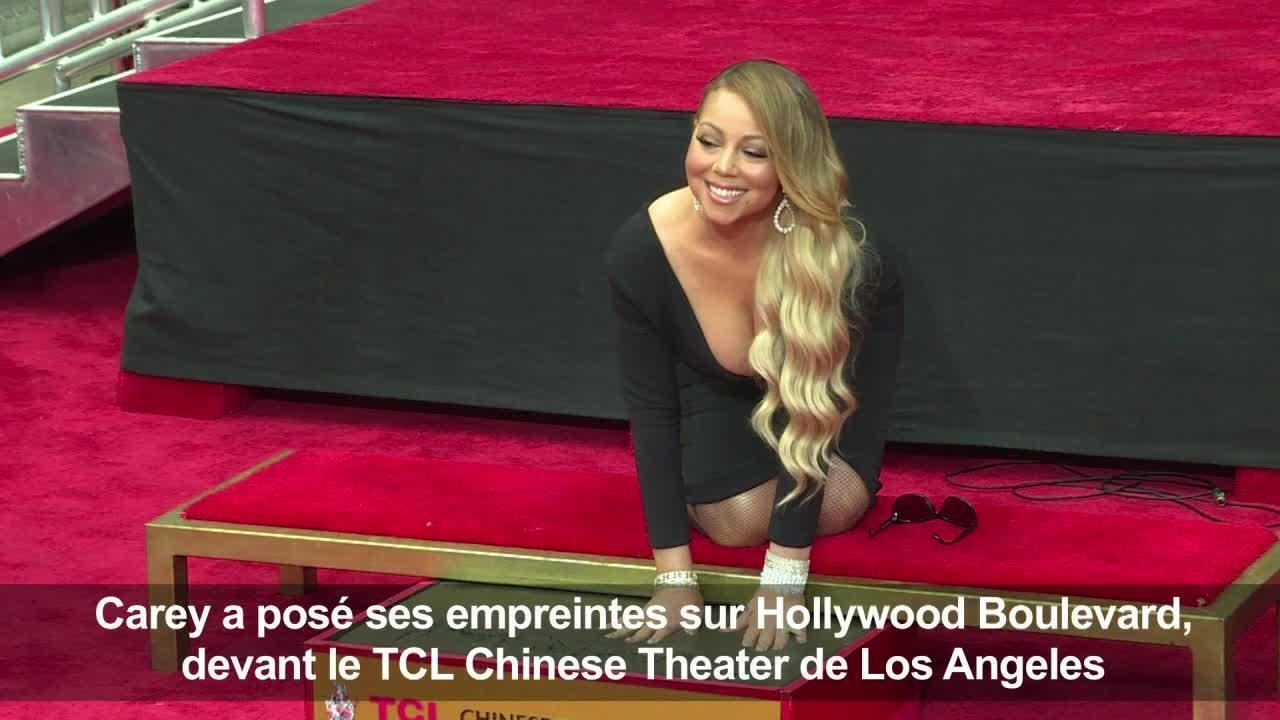 La chanteuse Mariah Carey honorée à Hollywood