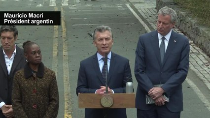 Le président argentin rend hommage aux victimes de New York