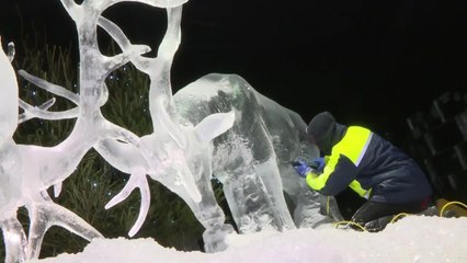 Edimbourg: des sculptures sur glace féériques au marché de Noël
