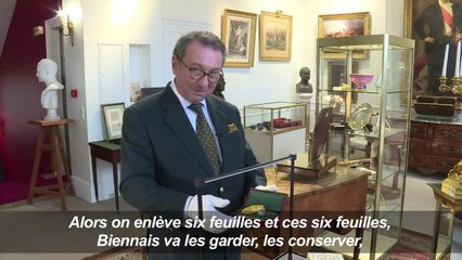 Vente d'une feuille de laurier en or de la couronne de Napoléon