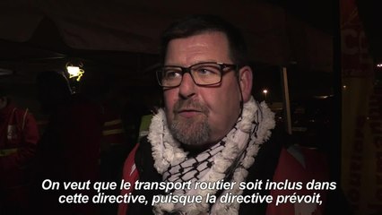 Manifestation de routiers à la frontière franco-belge