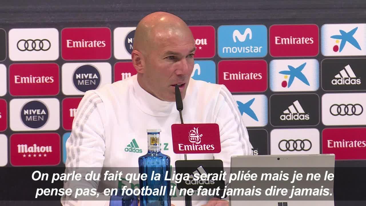 Zidane a "confiance" en son équipe avant le match contre le PSG