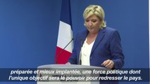 FN: Marine Le Pen veut un front 