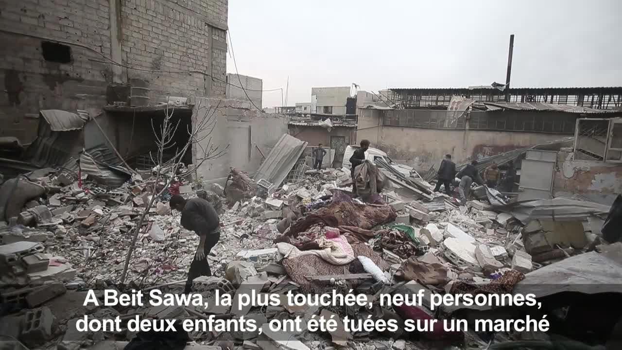Syrie: 23 civils tués dans des raids aériens près de Damas