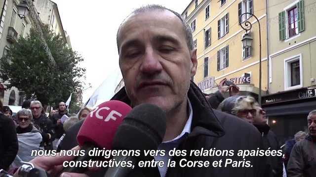 Corse: manifestation des nationalistes avant la venue de Macron