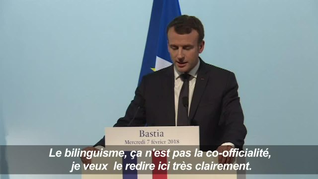 Macron: oui à la spécificité de la Corse, fermeté sur le reste