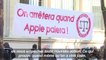 Paris :manifestation de soutien à ATTAC après la plainte d'Apple
