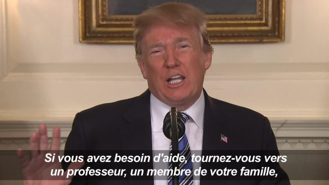 Répondez à la haine par l'amour dit Trump, sans parler d'armes