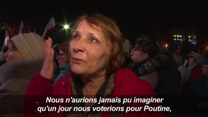 En Crimée, Poutine salue le rétablissement d'une "justice"