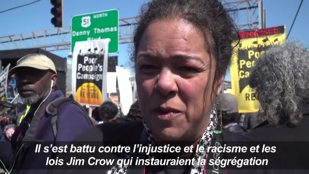 Bernie Sanders parmi la foule d'hommages à Martin Luther King