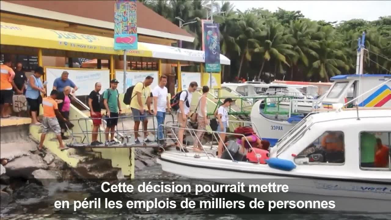 Philippines: les touristes sur l'ile Boracay avant sa fermeture