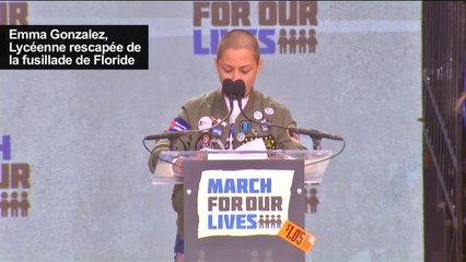 Contre les armes, le silence ému d'Emma Gonzalez