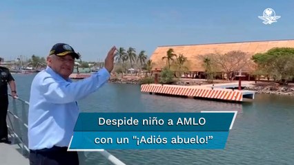 "¡Adiós abuelo!”, le grita niño a AMLO
