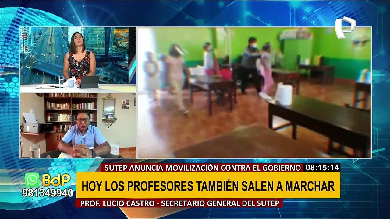 SUTEP: Hoy profesores salen a marchar contra el Gobierno