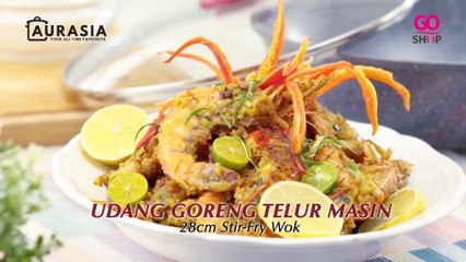 Udang Goreng Telur Masin with Aurasia Starter Cookware