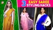3 Easy Hacks for Saree Draping | Modern Style | Niveditha Gowda