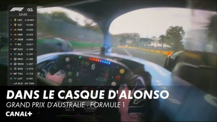 Dans le casque de Fernando Alonso lors des qualifications - Grand Prix d'Australie - Formule 1