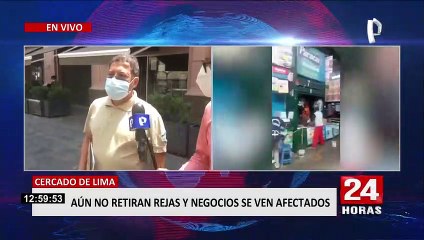 Rejas en el Centro de Lima continúan perjudicando negocios