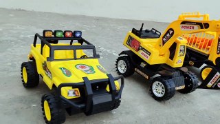 Mini jeep | Excavator | truck | mini crane  | car toy | baby Toys | cars race | jeep and truck race | Dhariwal toys