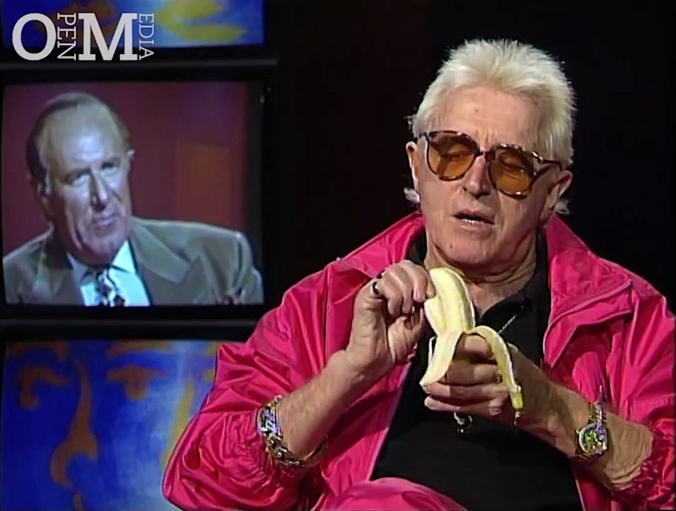 Jimmy Savile distracts with a banana in Is This Your Life  1995 TV Interview