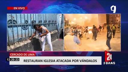 Centro de Lima: Iglesia de la Limpia Concepción sufrió daños por las manifestaciones