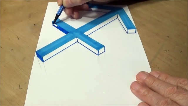 How to Draw Zodiac Symbol Sagittarius - Drawing 3D Floating Sign