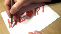 3D Calligraphic Heart - 3D Text Art - Vamos